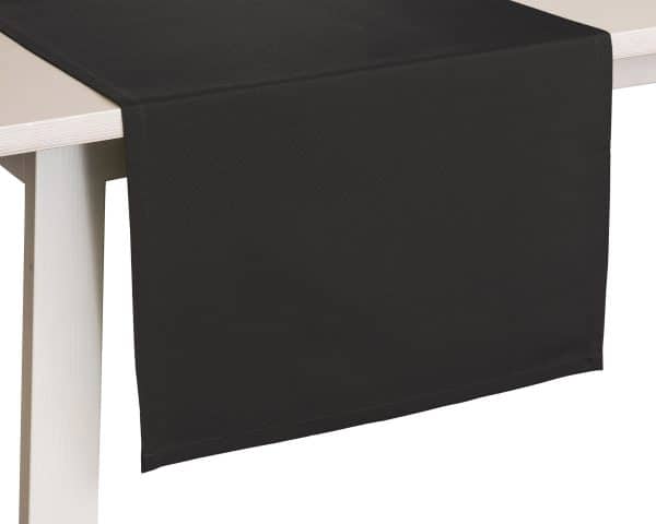Tischläufer Como Einfarbig Schwarz/Noir