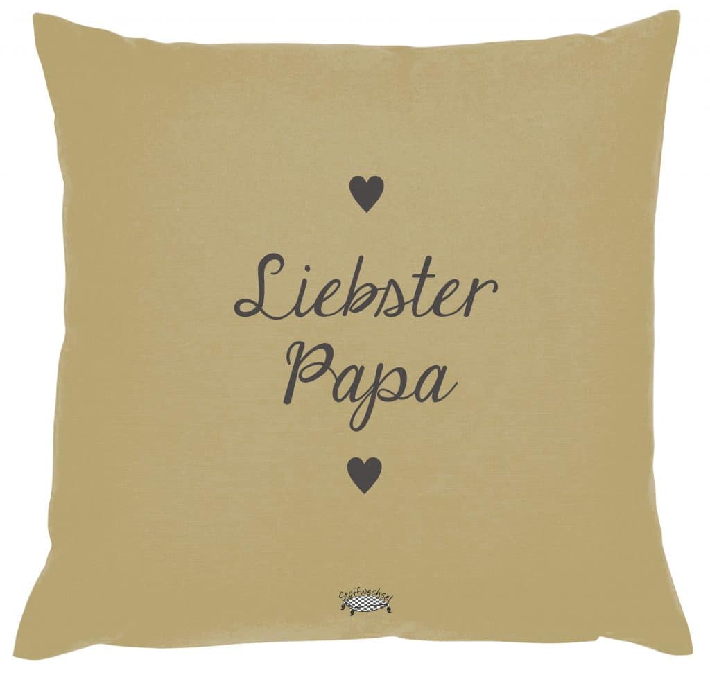 Kissenhülle 'Liebster Papa' Stoffwechsel Design Stoffwechsel Shop