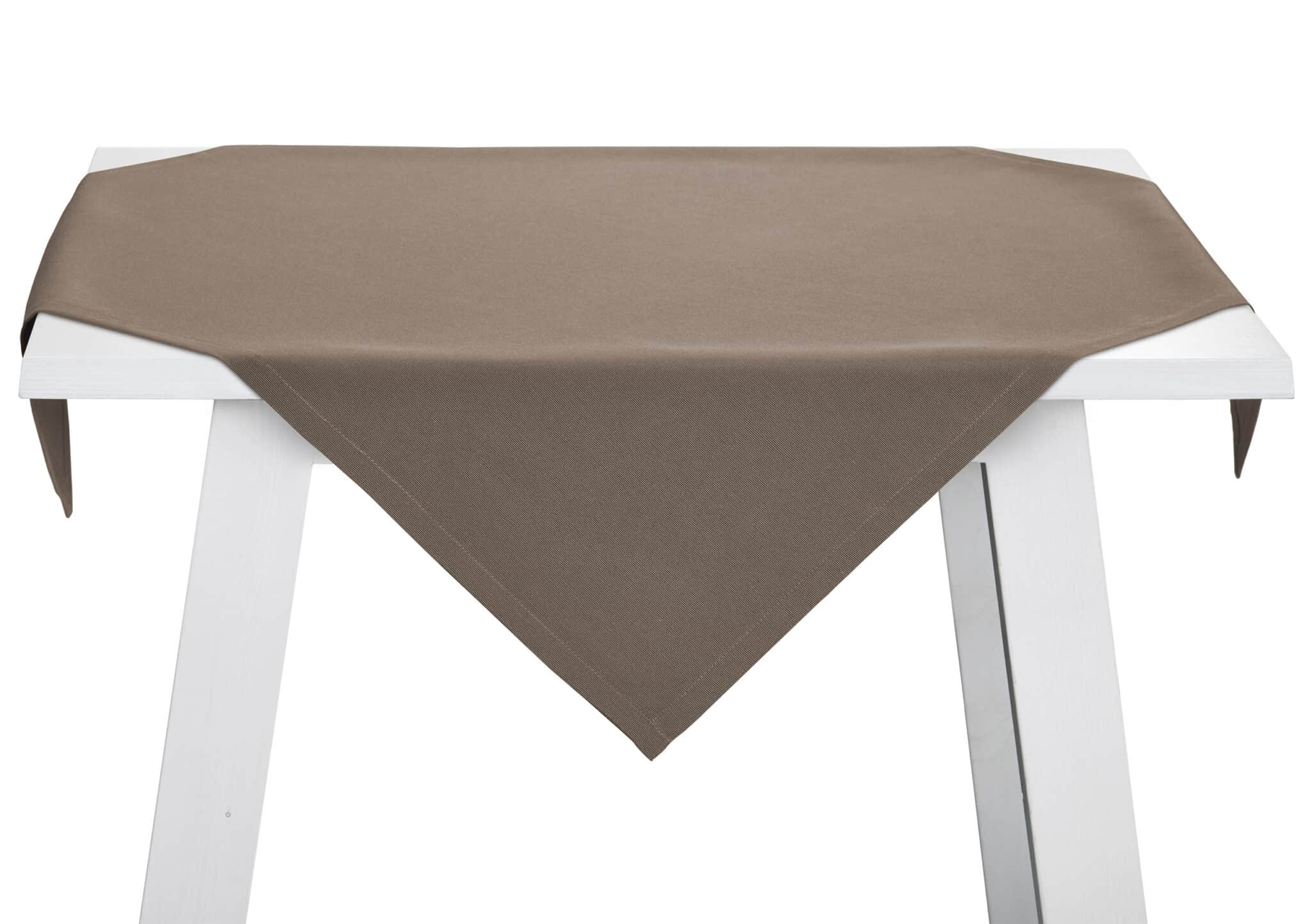 Tischdecke Como Einfarbig Taupe, graubraun, Größe ca. 100x100cm