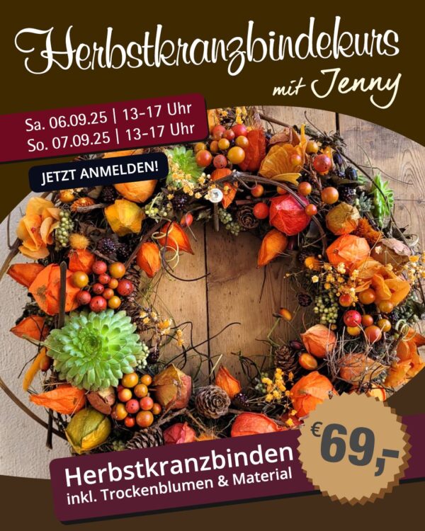 Herbstkranz binden am 07.09.2025